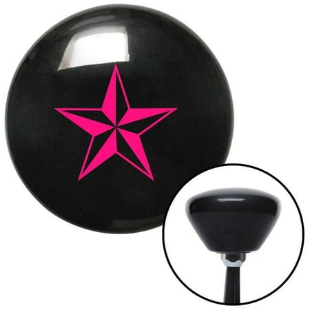 American Shifter 146836 Black Retro Shift Knob with M16 x 1.5 Insert Pink Star in Circle 